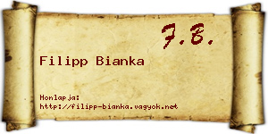 Filipp Bianka névjegykártya